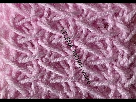Узор ''Плетёнка"'из трёх-три''. Видео МК