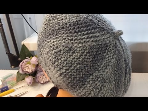 Берет клиньями и укороченными рядами. Видео МК