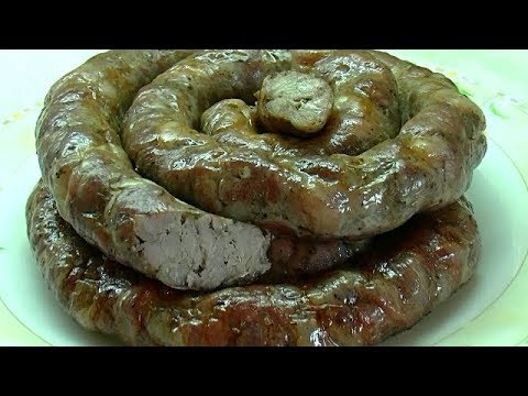 Домашняя колбаса с рубленого мяса. Семейный рецепт .