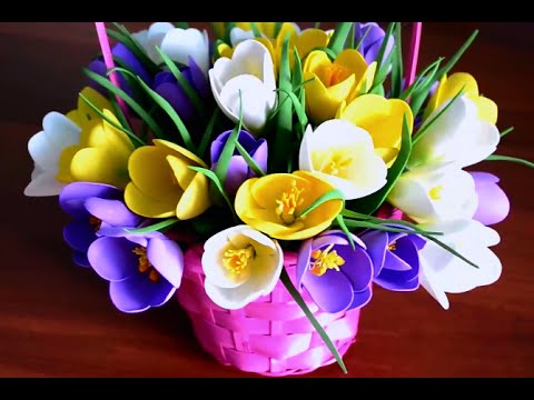 Цветы из холодного фарфора и фоамирана