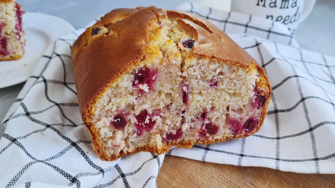 Быстрый Вишнёвый КЕКС! Скорее сохраняйте рецепт! Это простой и Вкусный кекс в Духовке