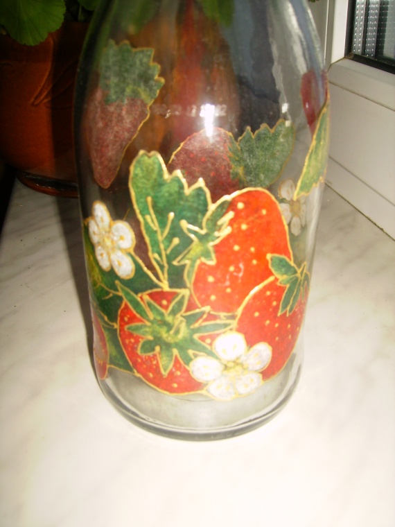 Бутылки витражные (имитация)