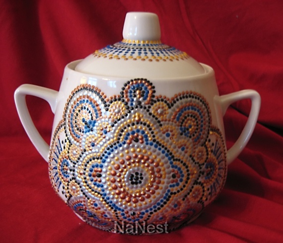 Роспись сахарницы.