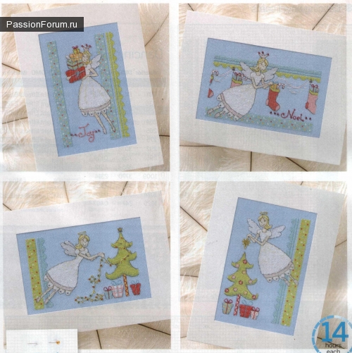 Схемы вышивки крестом новогодних открыток
